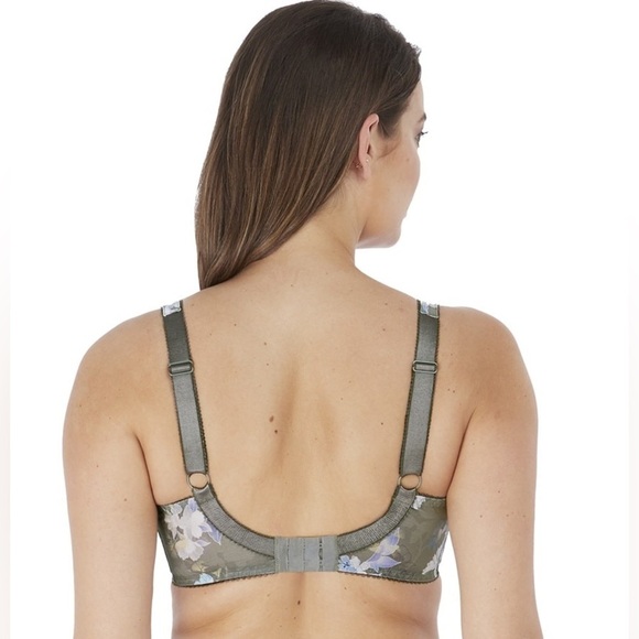 Fantasie Floral Underwire Bra - Olive and Blue - Picture 2 of 9